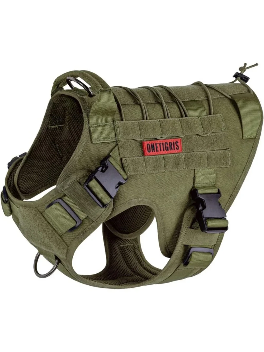 Tactical No-Pull Dog Harness - Breathable Vest for Small Dogs, Adjustable Fit
